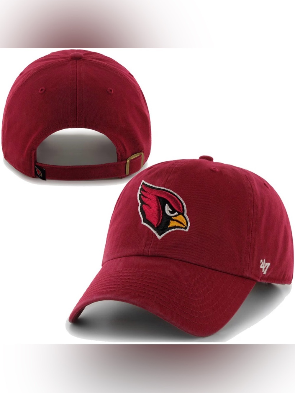 Arizona Cardinals Hat Red Clean Up 47 Brand Strapback Adjustable OSFA New